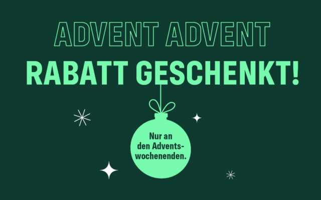 Advent Advent Rabatt geschenkt